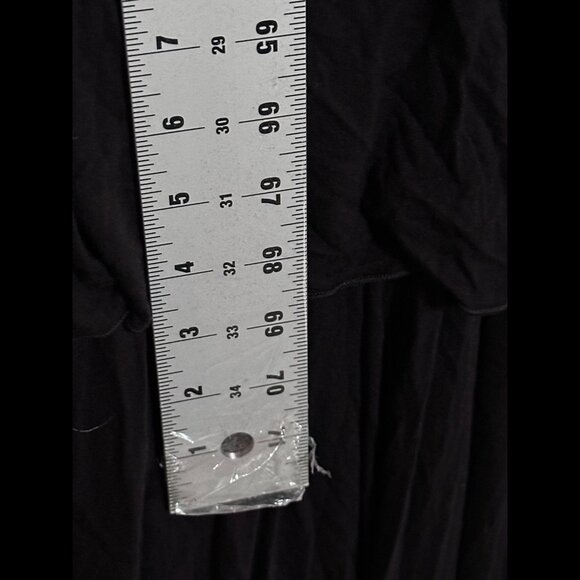 Sew Trendy Maternity Gown XS Womens Black Maxi Chiffon Knit Long Sleeve - Picture 4 of 7